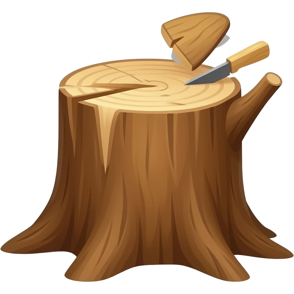 Tree cutting emoji