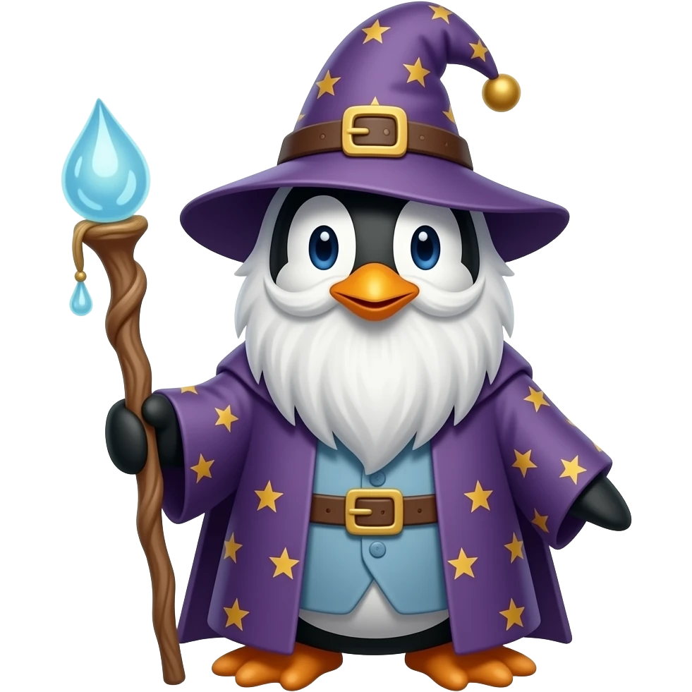 Penguin Wizard emoji