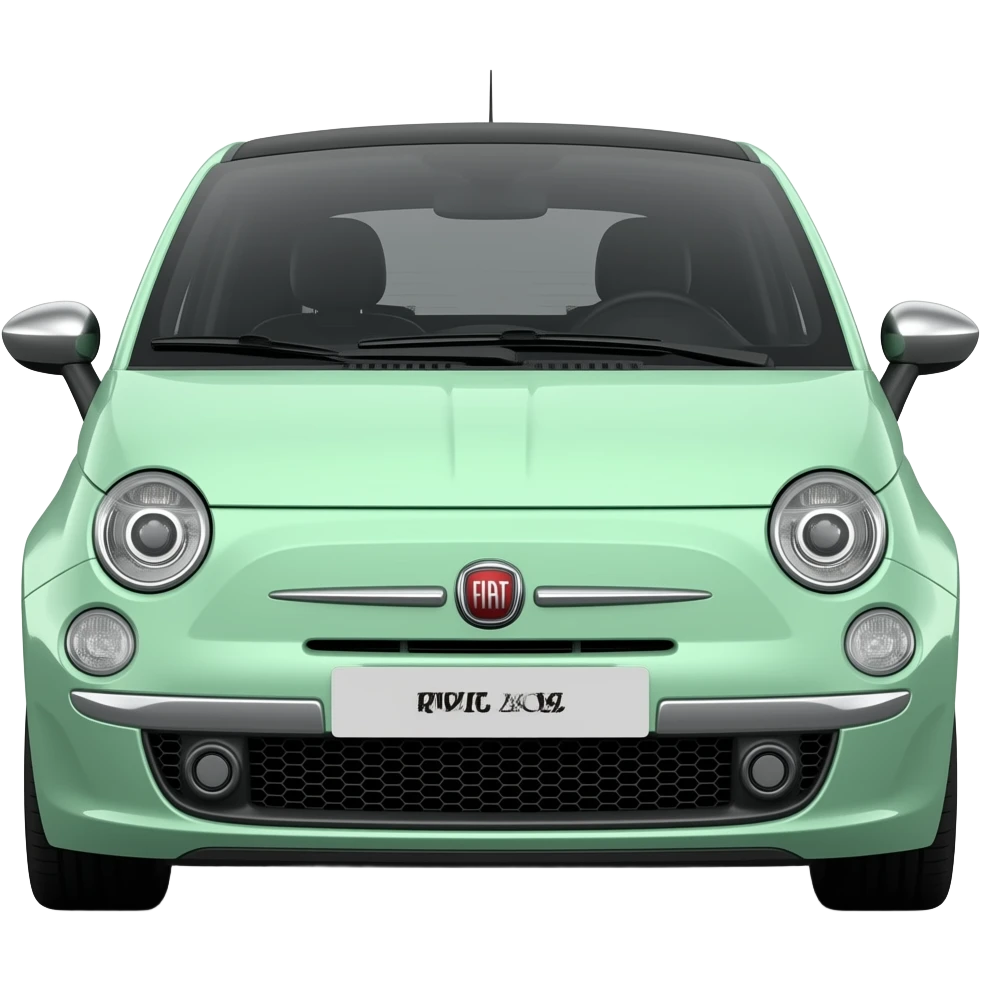 mint green fiat 500 twinair GT-261-V emoji