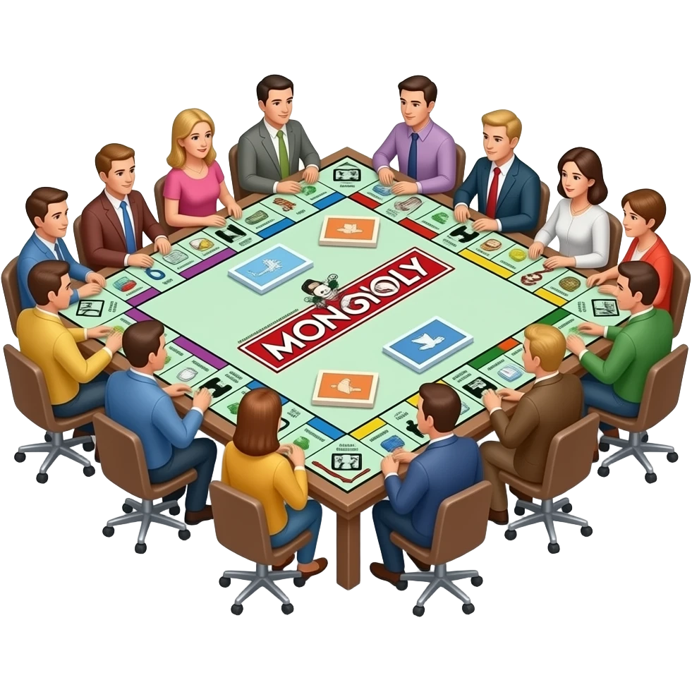 ۱۰۰ تا تانکینگ تام درحال مونوپول بازی کردن اونم با ۵۰ تا مون وپولی emoji