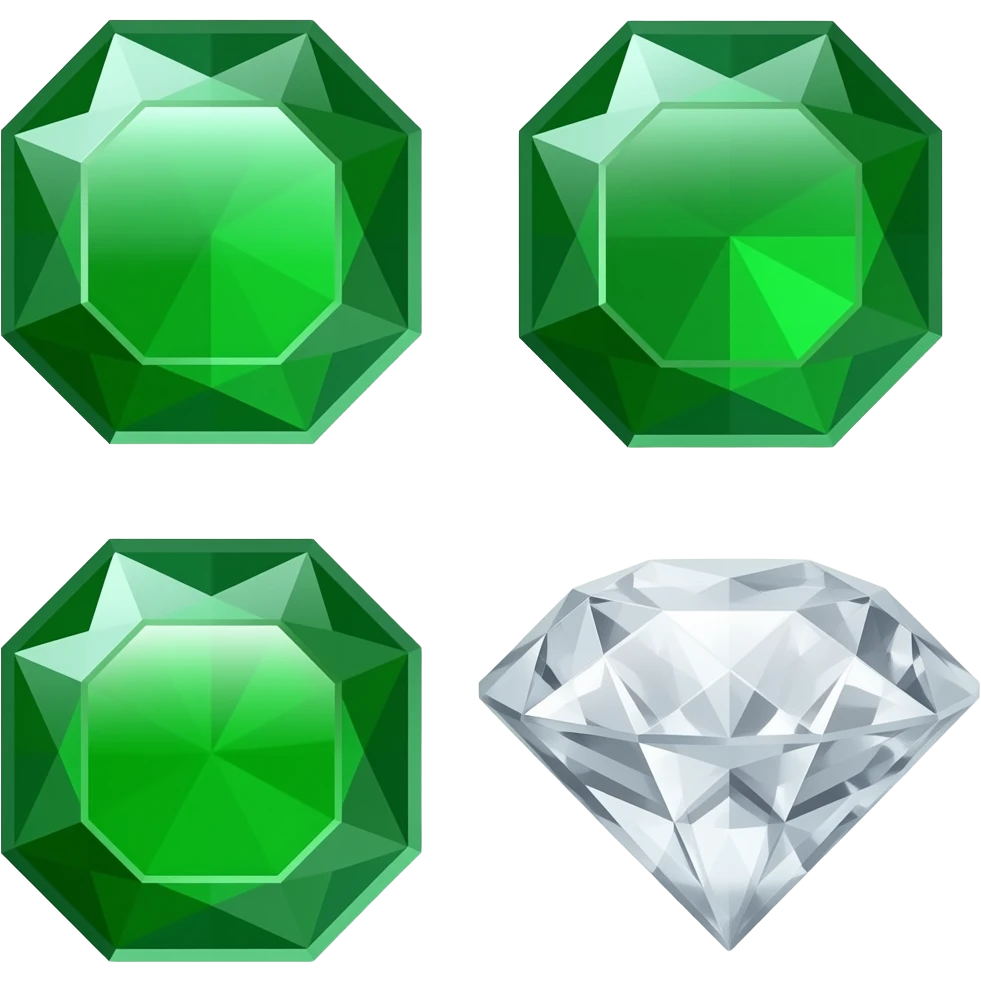 Esmeraldas diamantes emoji