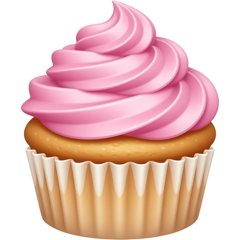 Cupcake with pink icing emoji
