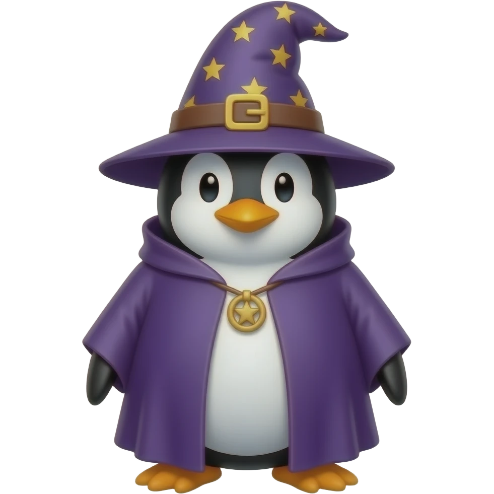 Penguin Wizard emoji
