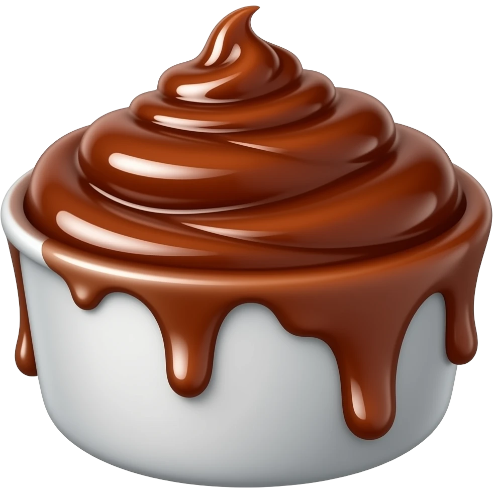 Smoky BBQ sauce, thick, glossy, deep brown-red color, rich and sticky texture, appetizing food emoji style, minimal clean design emoji
