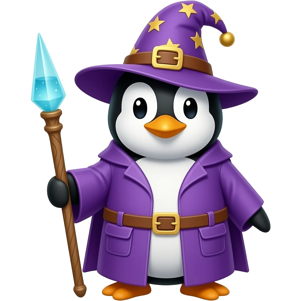 Penguin Wizard emoji