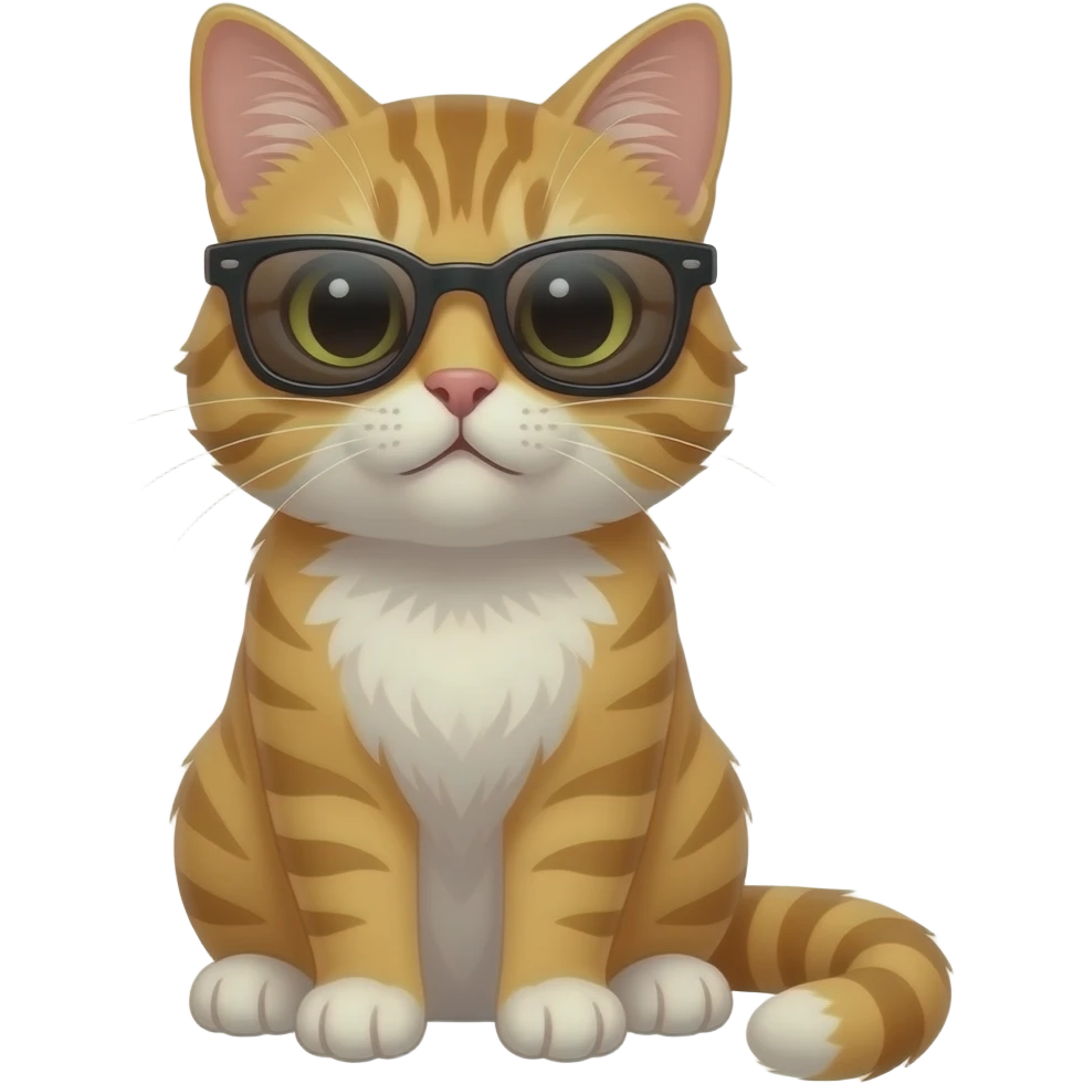 Cat wearing sunglasses emoji