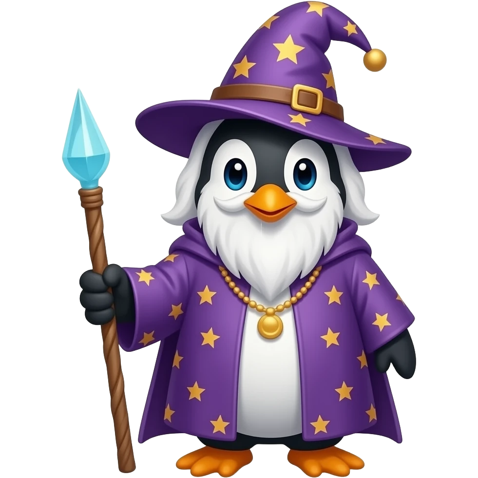 Penguin Wizard emoji