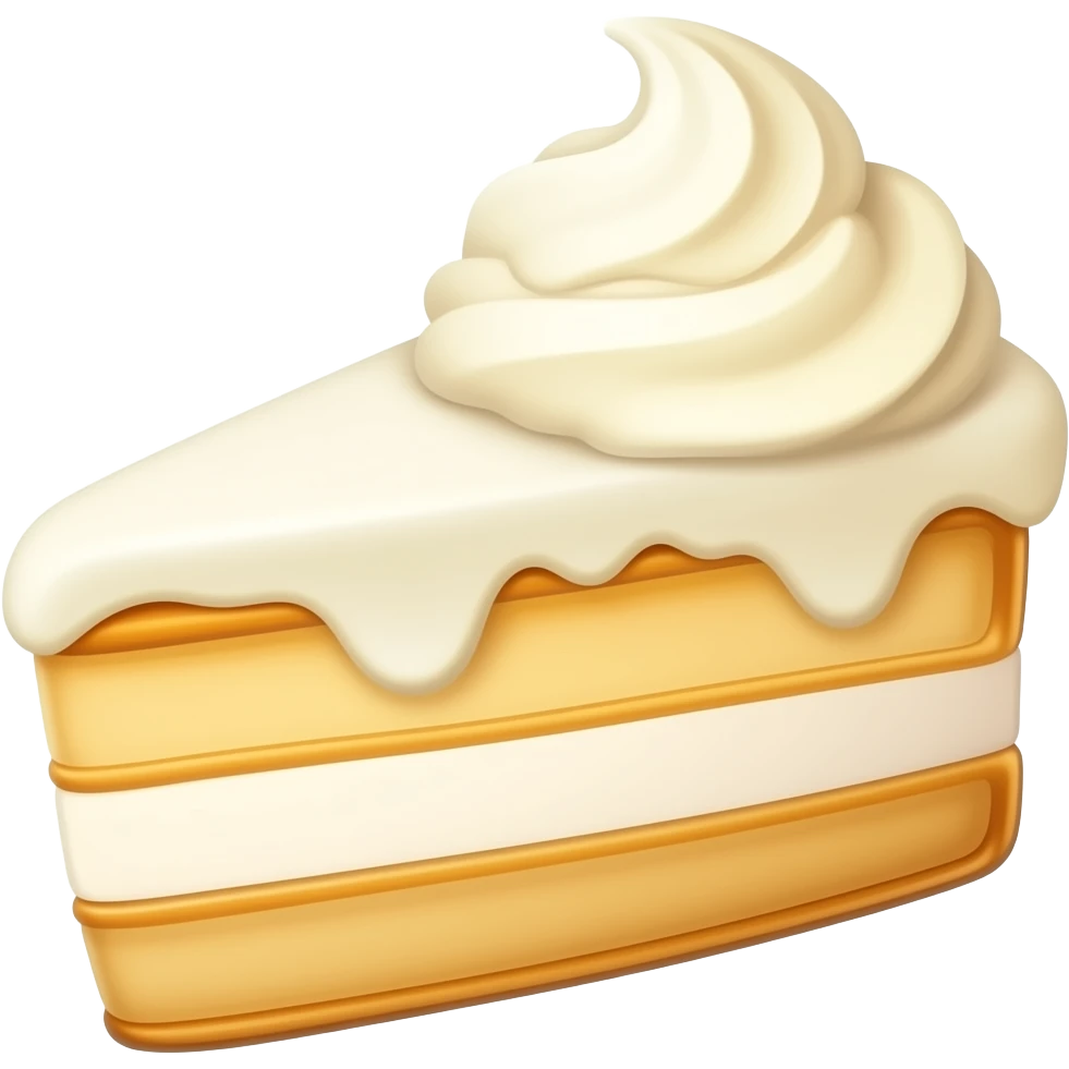 A vanilla ice cream cake emoji