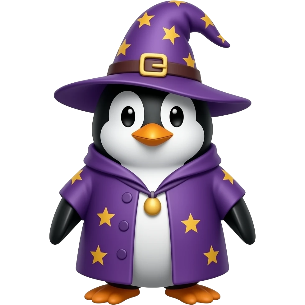 Penguin Wizard emoji