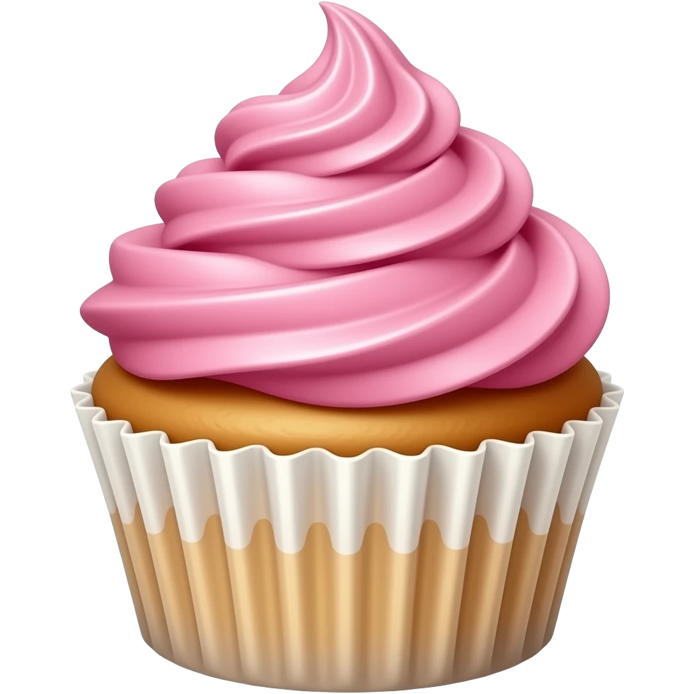 Cupcake with pink icing emoji