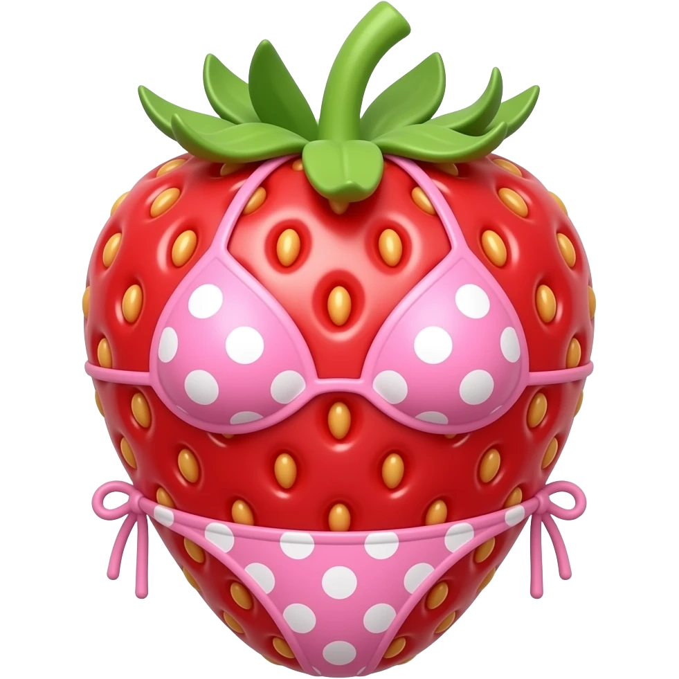bikini strawberry emoji