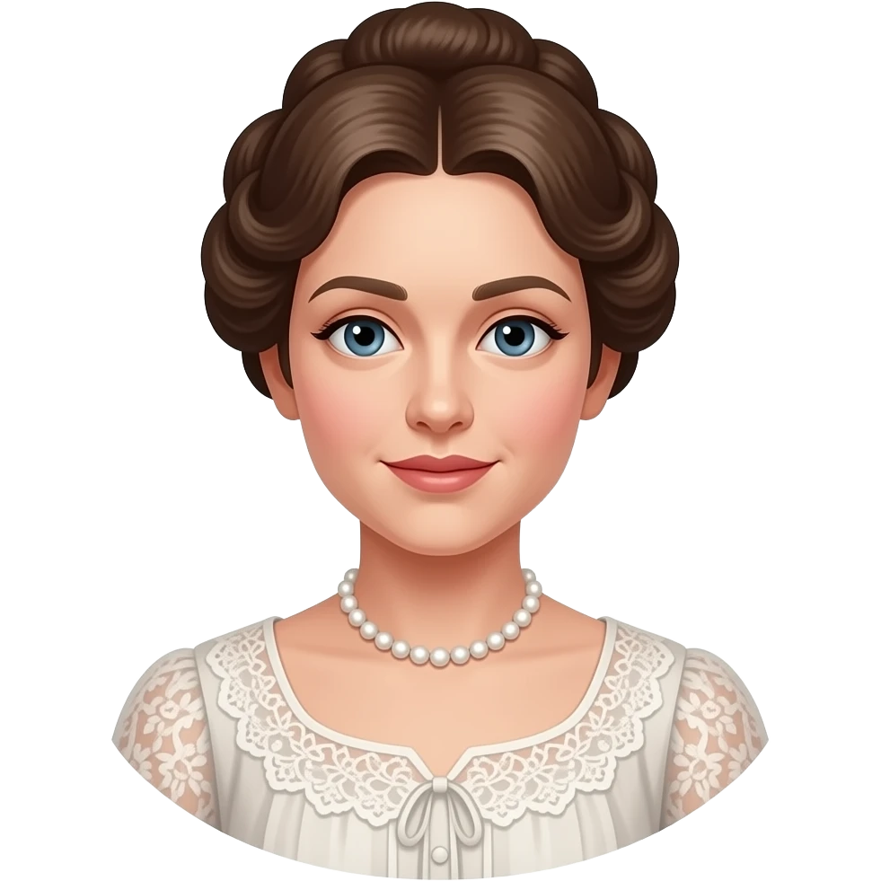 bust shot of a Edwardian Woman emoji