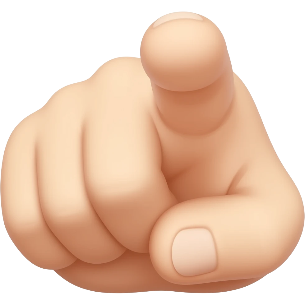 index finger pointing forward emoji