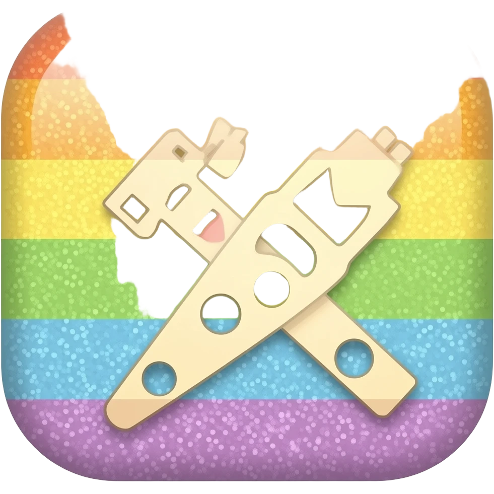Pastel rainbow glitter ya Forensic sciece icons for apps emoji