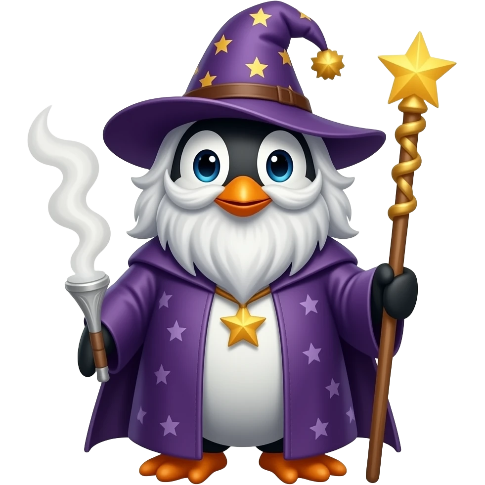 Penguin Wizard emoji
