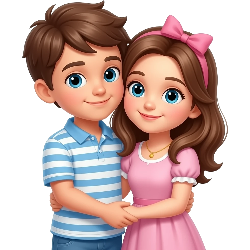 Boy and girl hath pakdate hue emoji