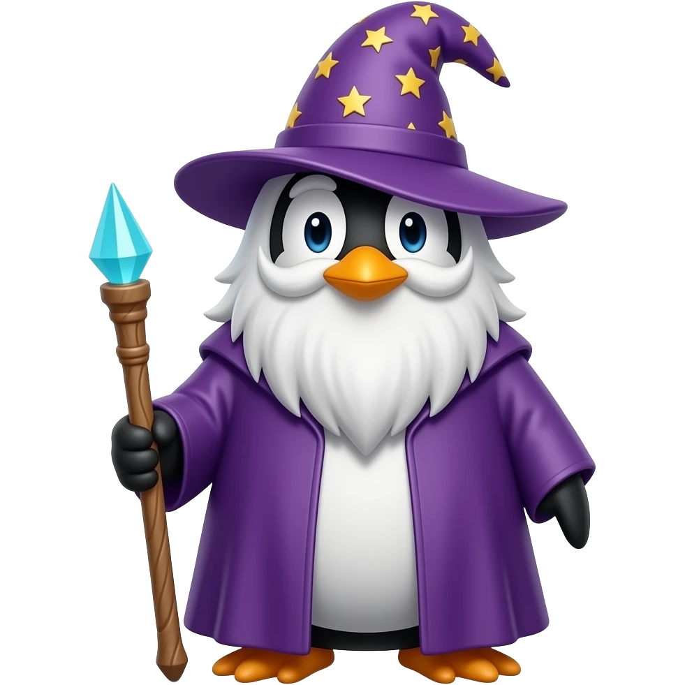 Penguin Wizard emoji