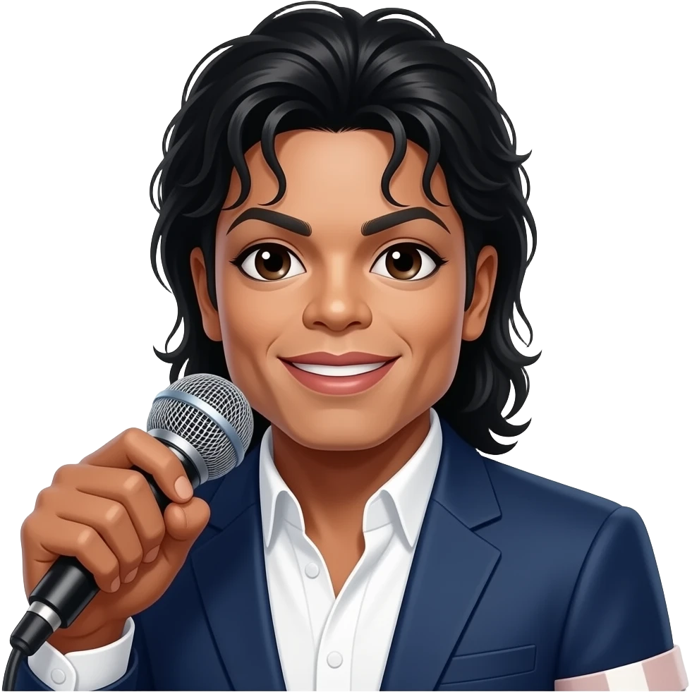 michael jackson with a microfone emoji