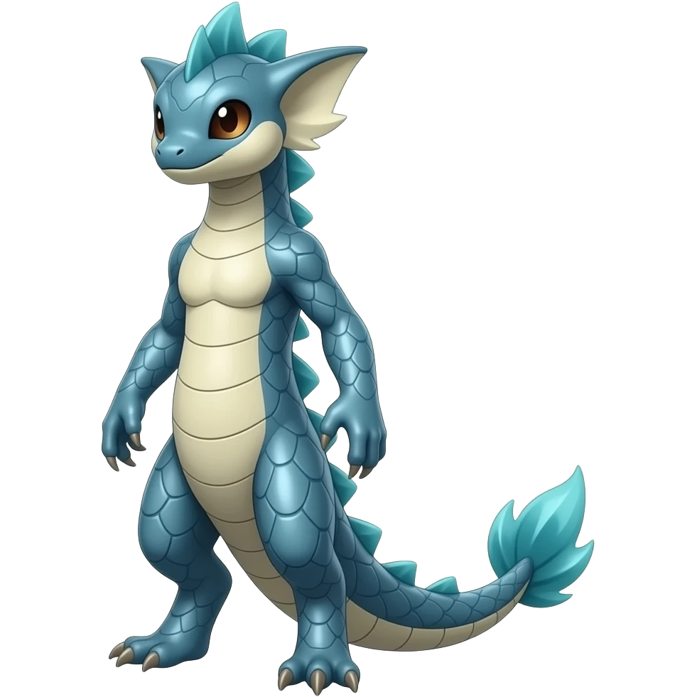 scaly fuzzy shiny glossy smooth finned frilled spunky gothic Realistic tall slim unique original shiny edgy cool steampunk-cyberpunk-solarpunk-fantasy-Absol-Sprigatito-Vaporeon-Manectric-Mudkip-Fakémon-hybrid emoji