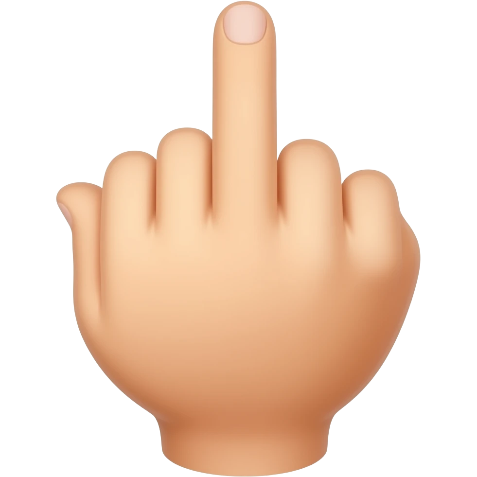 Middle finger emoji