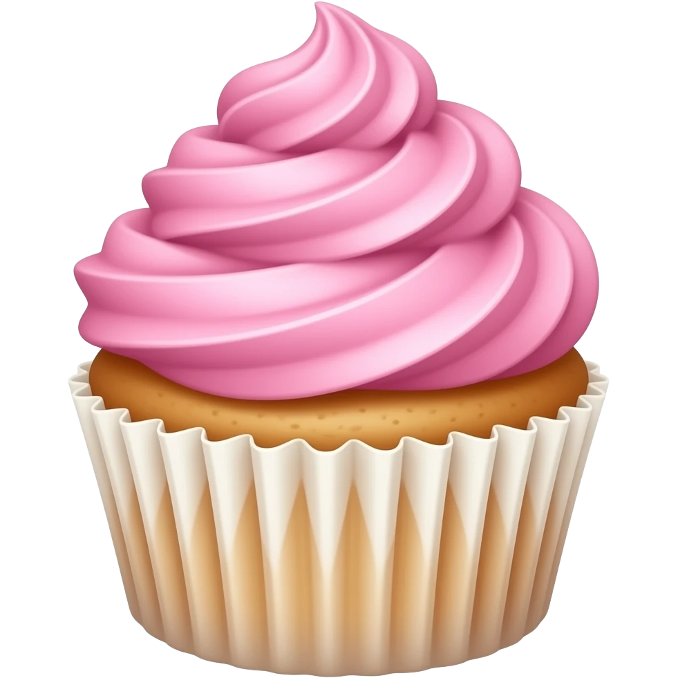 Cupcake with pink icing emoji