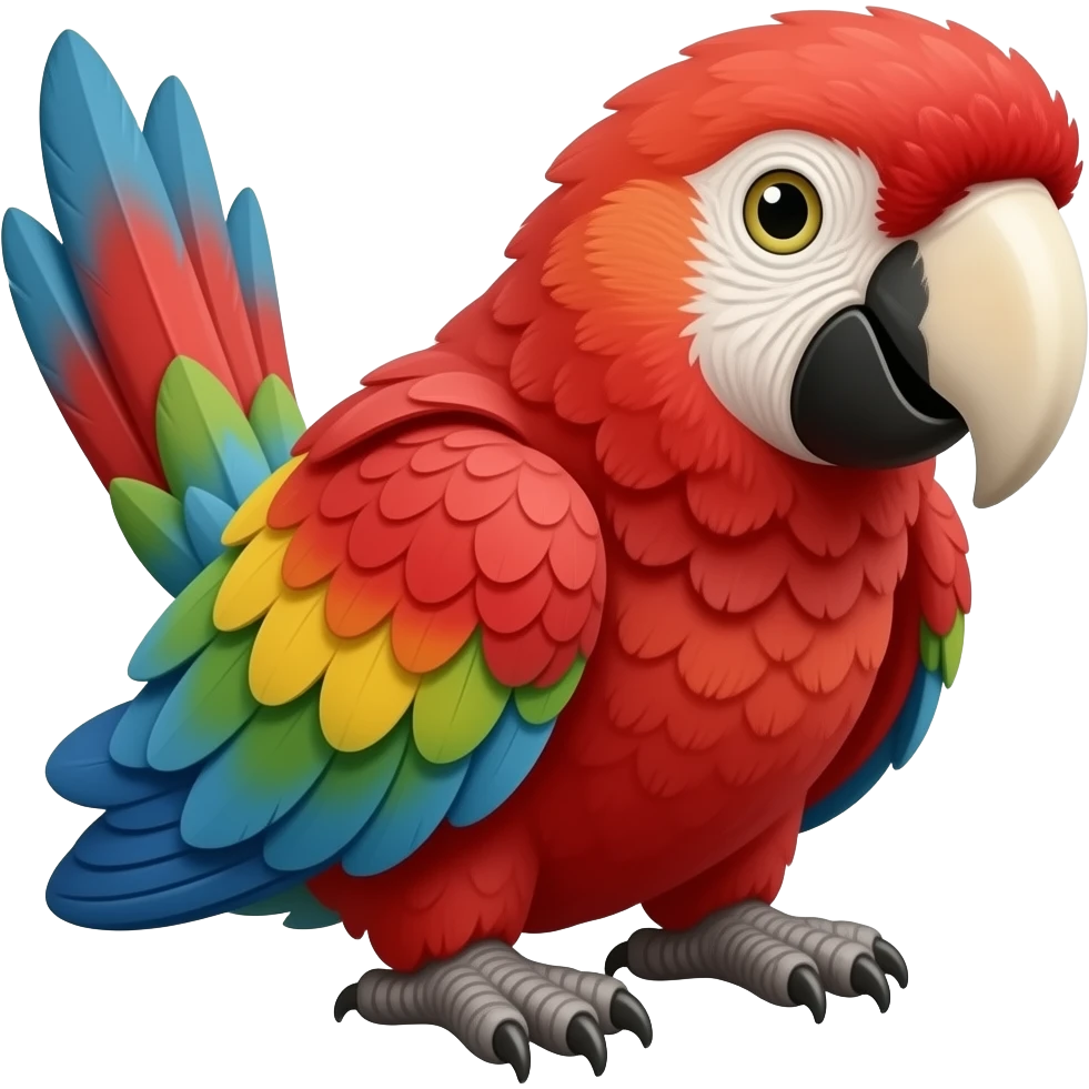 scarlett macaw stuffed animal emoji