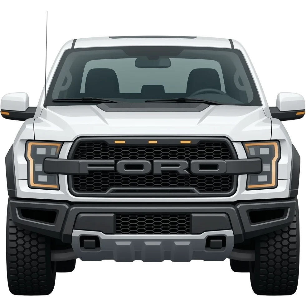 Create a white 2023 ford raptor 37 performance emoji