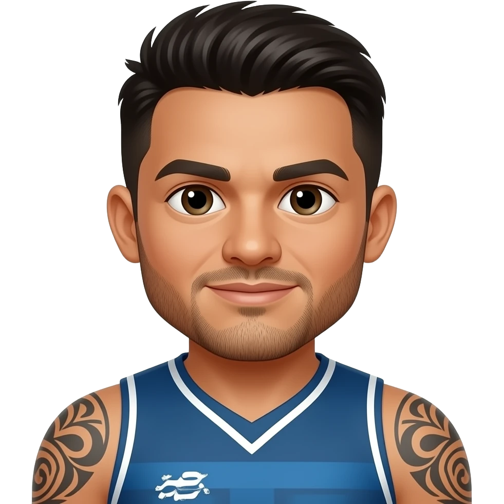 Māori sportsman with a spicy night life emoji