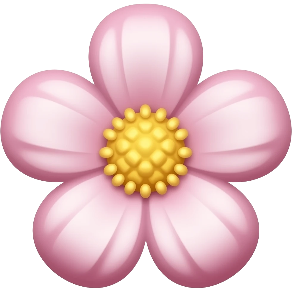 Create high-quality glossy emojis with a vibrant modern style.Make the emojis look premium, shiny, and eye-catching with bright highlights, smooth gradients, soft reflections, and glowing details. flower emoji emoji