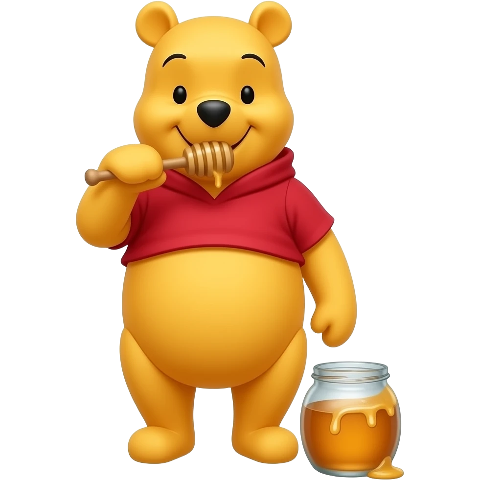 Un Winnie Poo comiendo miel emoji