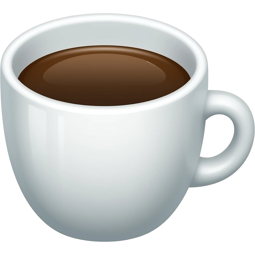 coffee in white emoji