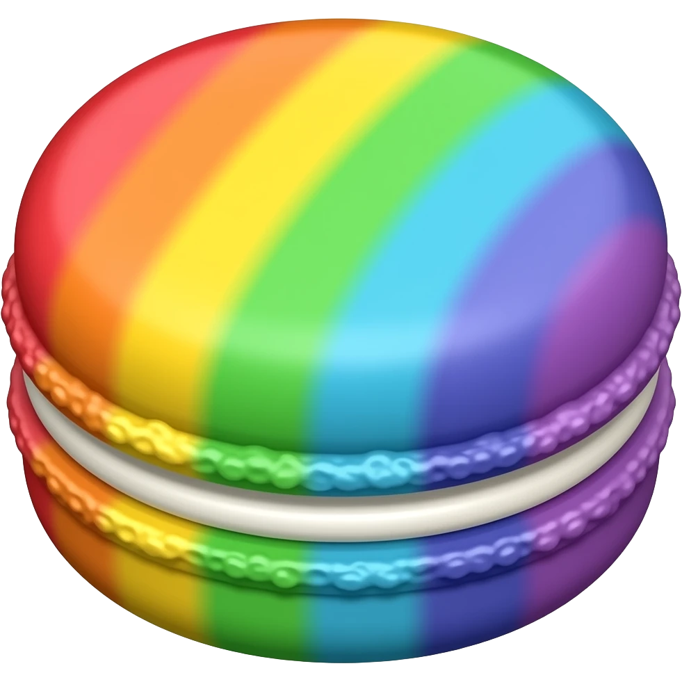 Rainbow macaron emoji