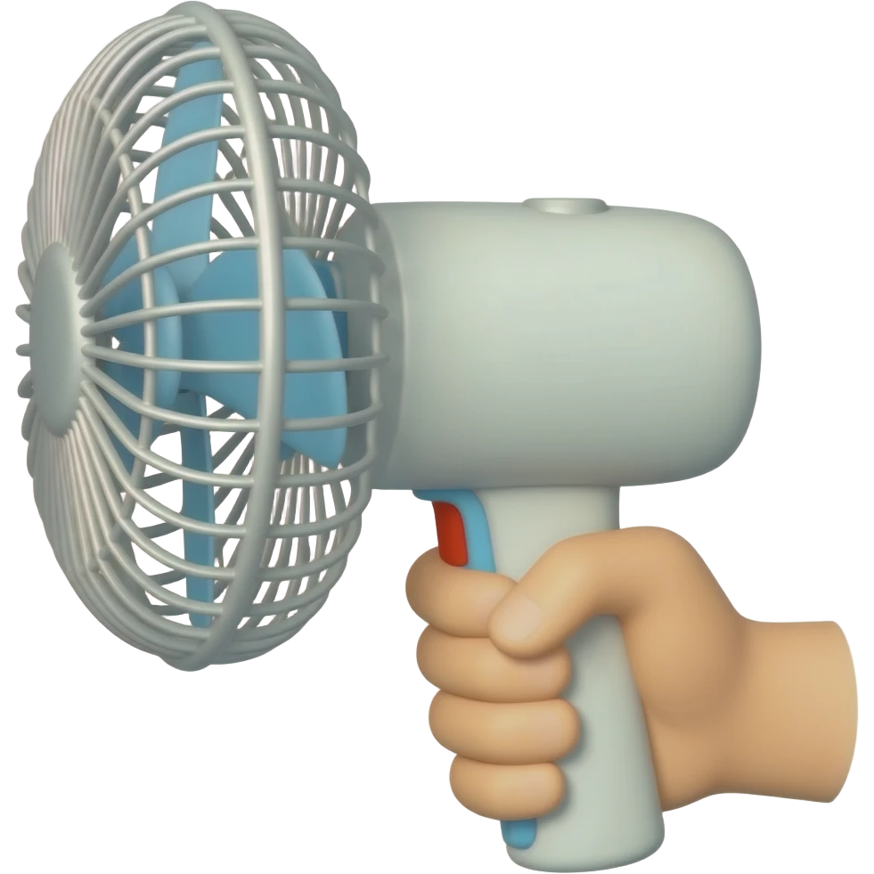 hand held electric fan emoji