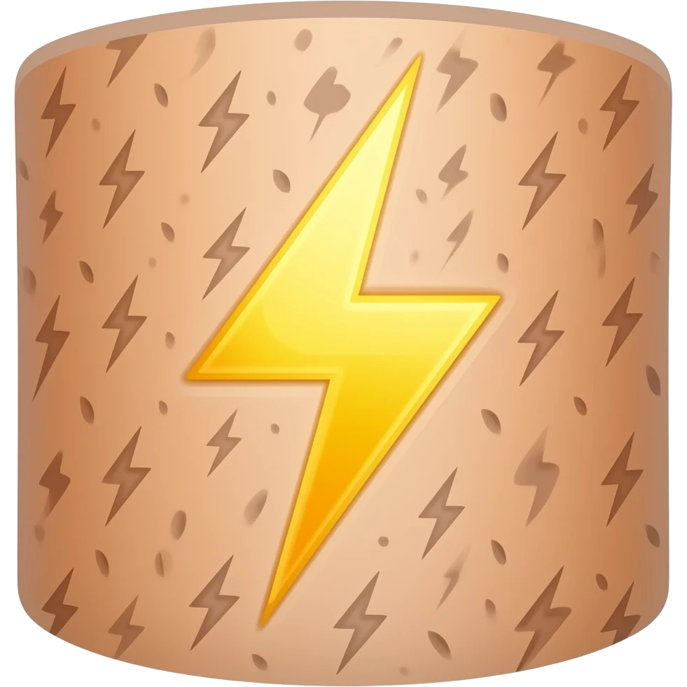 lightning bolt on skin emoji