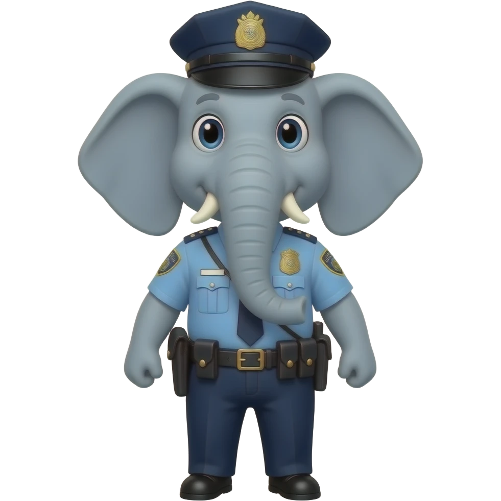 Elephan police emoji
