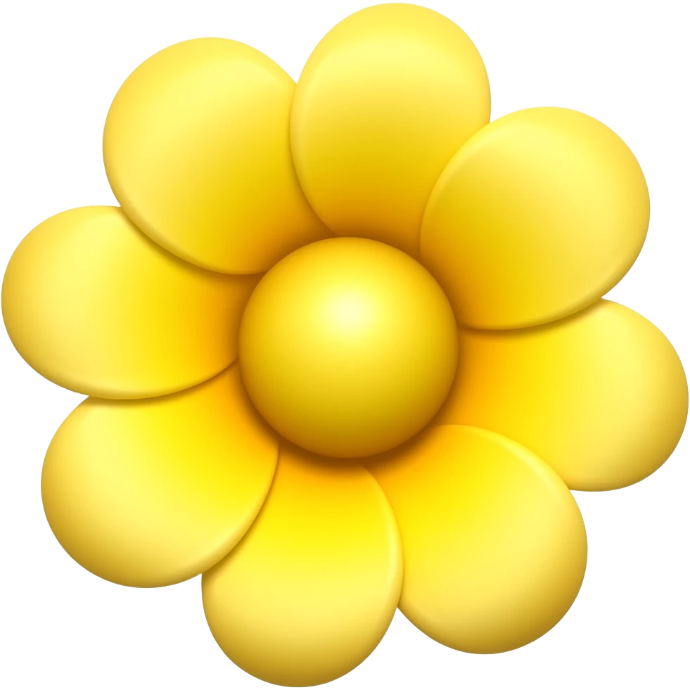 Yellow flower emoji