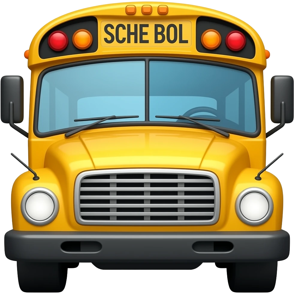 school bus emoji