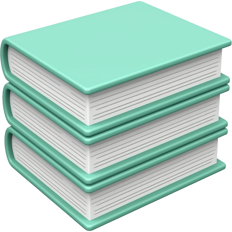 mint green book stack emoji