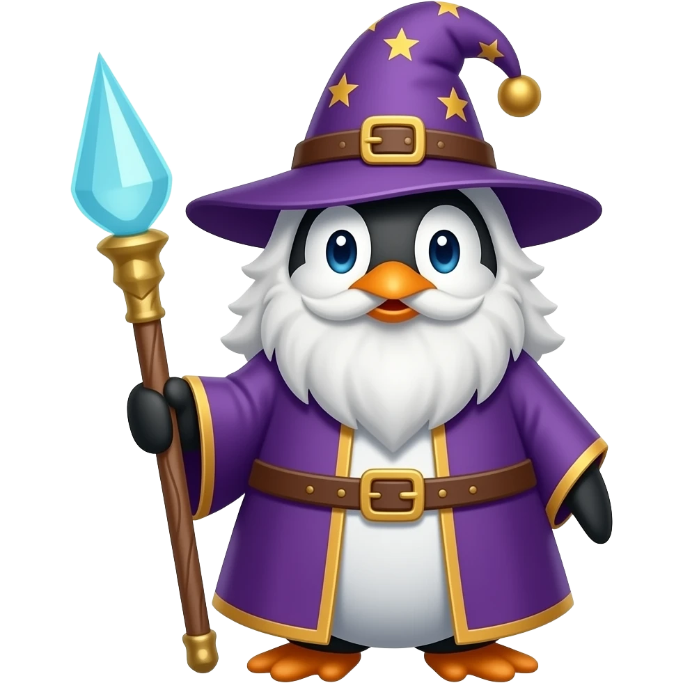 Penguin Wizard emoji