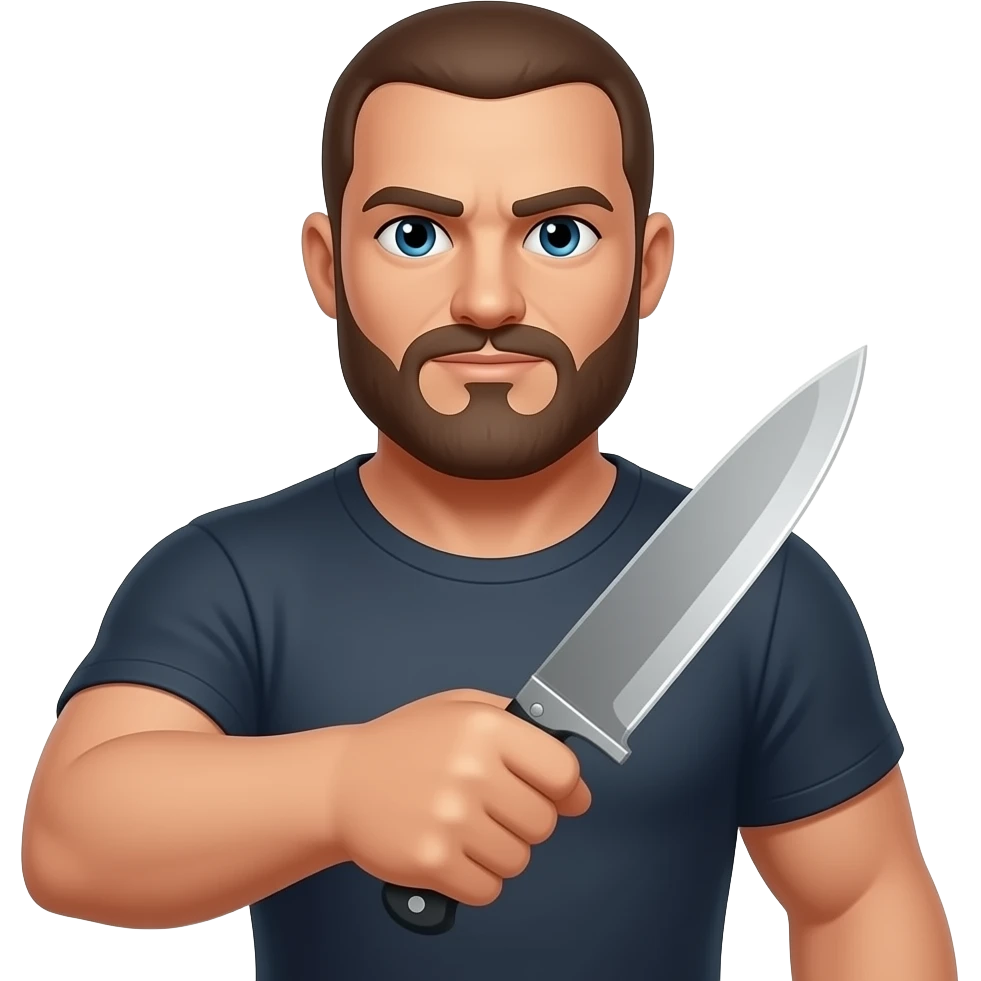 Big Man with a knife emoji