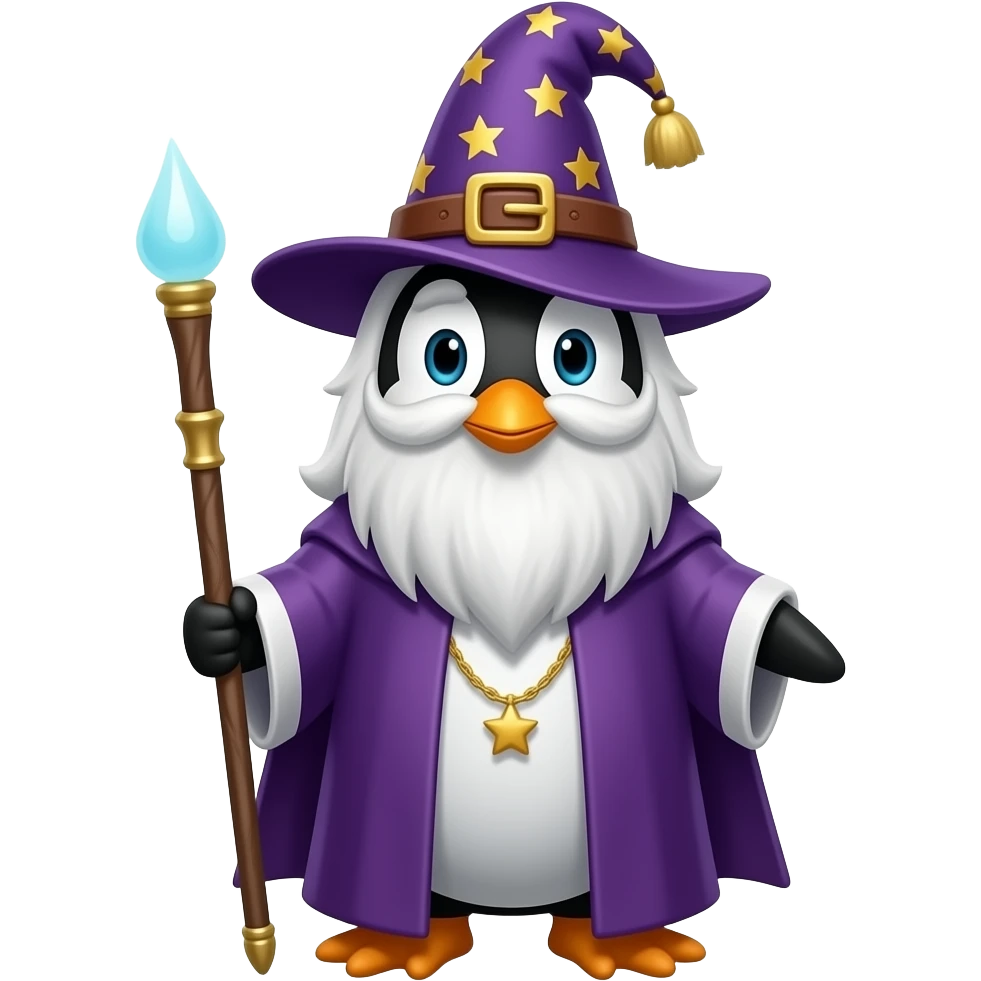 Penguin Wizard emoji