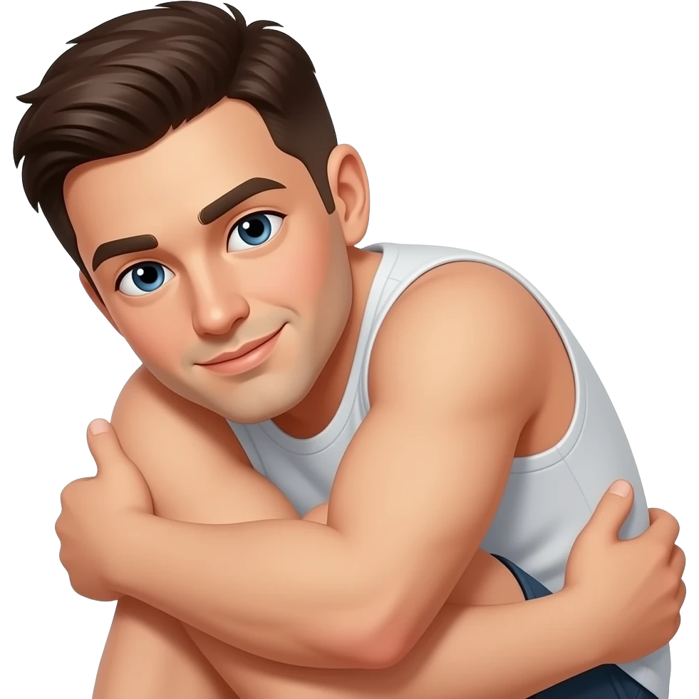 hugging testicles emoji