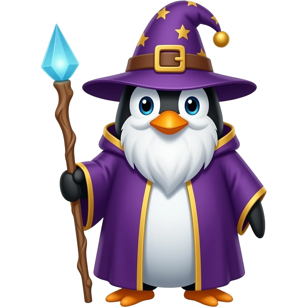 Penguin Wizard emoji