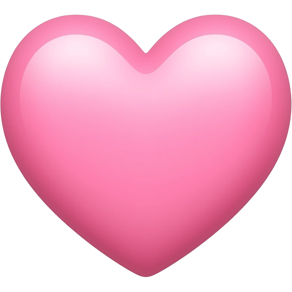 Розовое сердце в белую полоску emoji