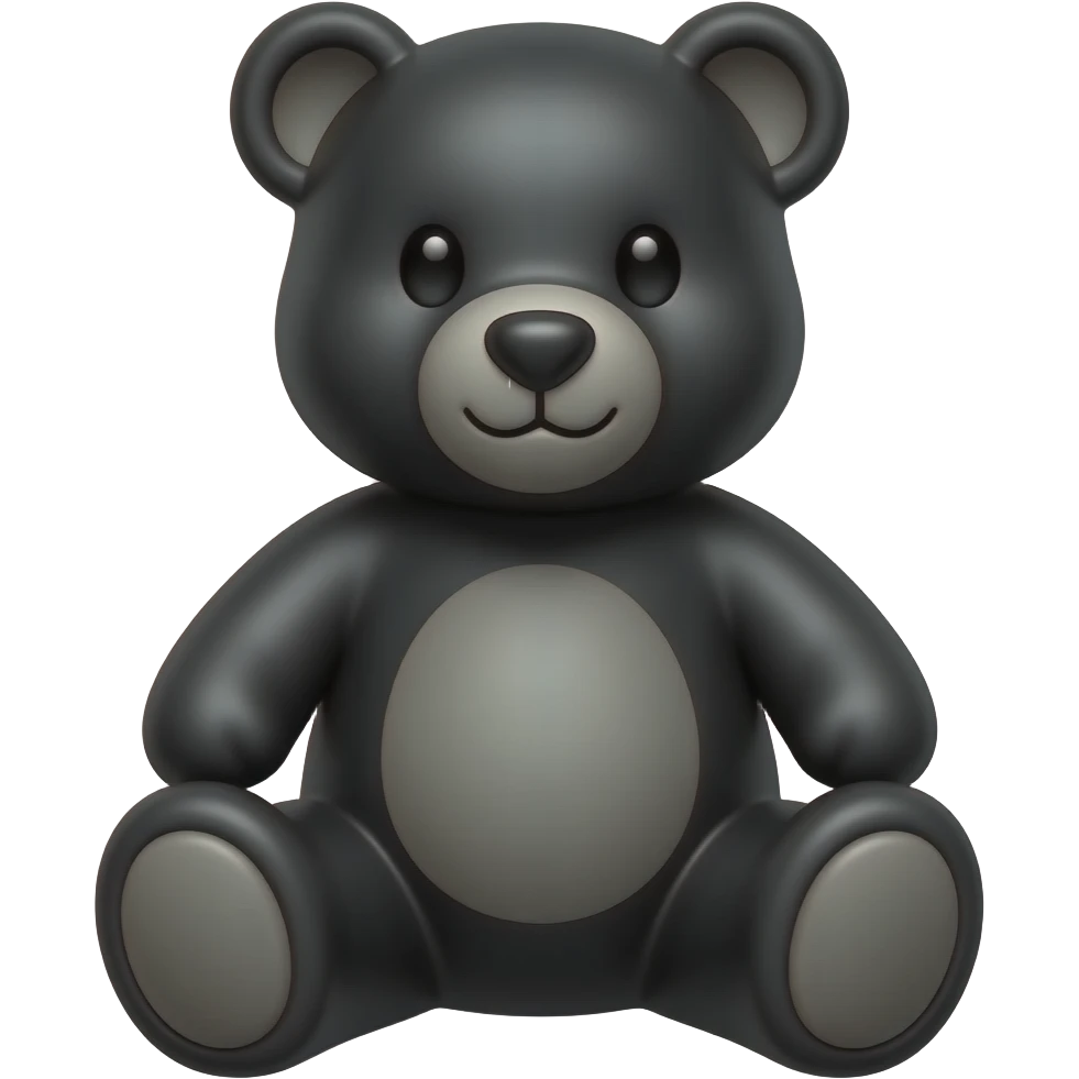 Black 🧸emoji only the shape emoji