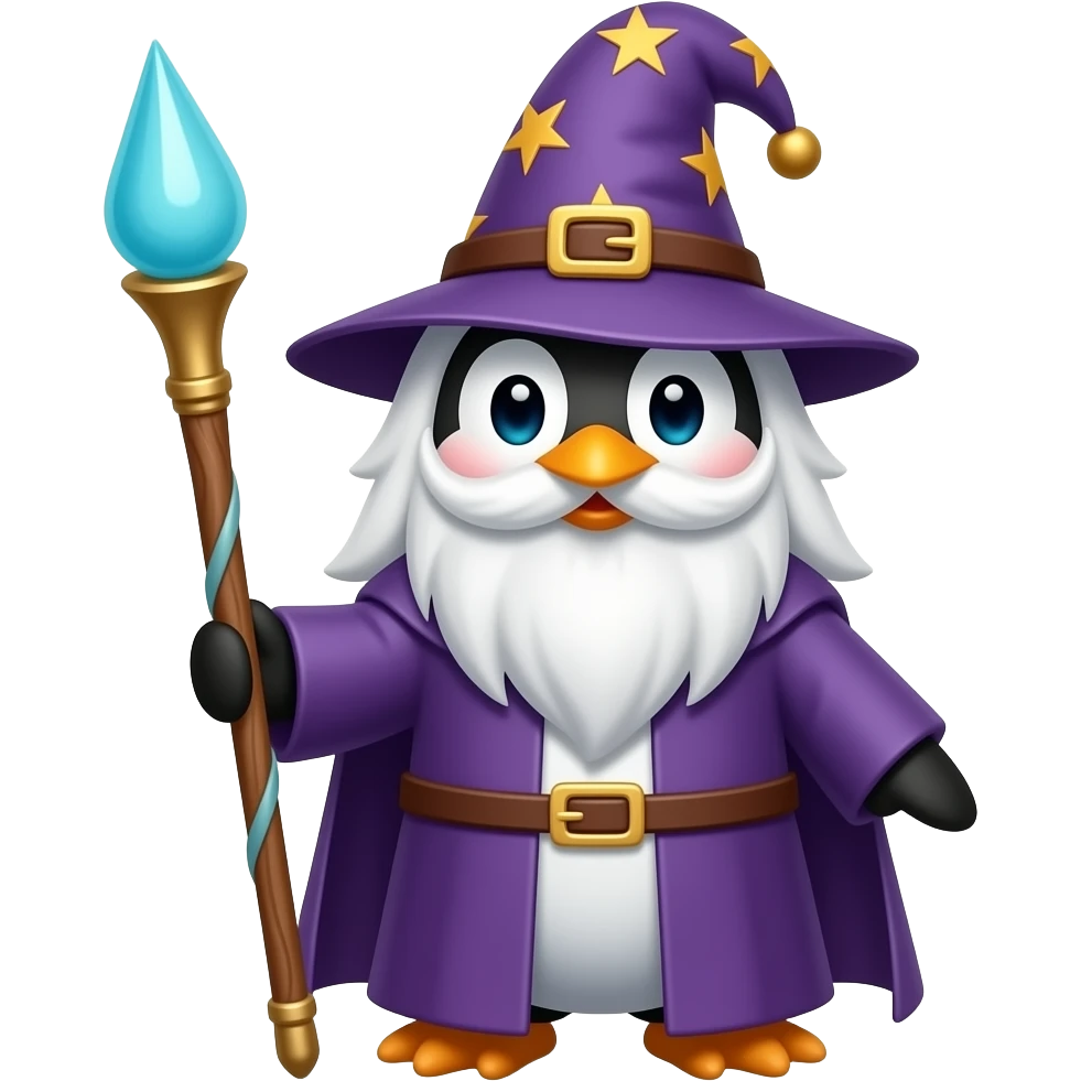 Penguin Wizard emoji