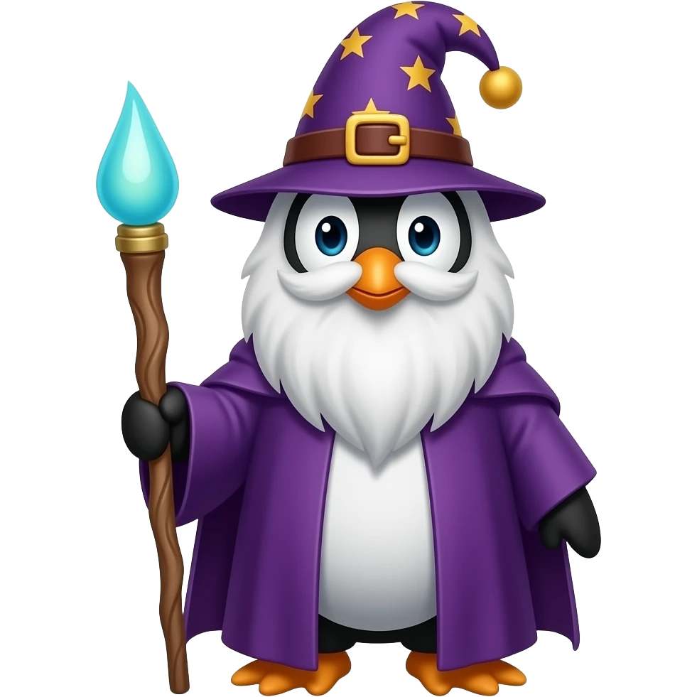 Penguin Wizard emoji