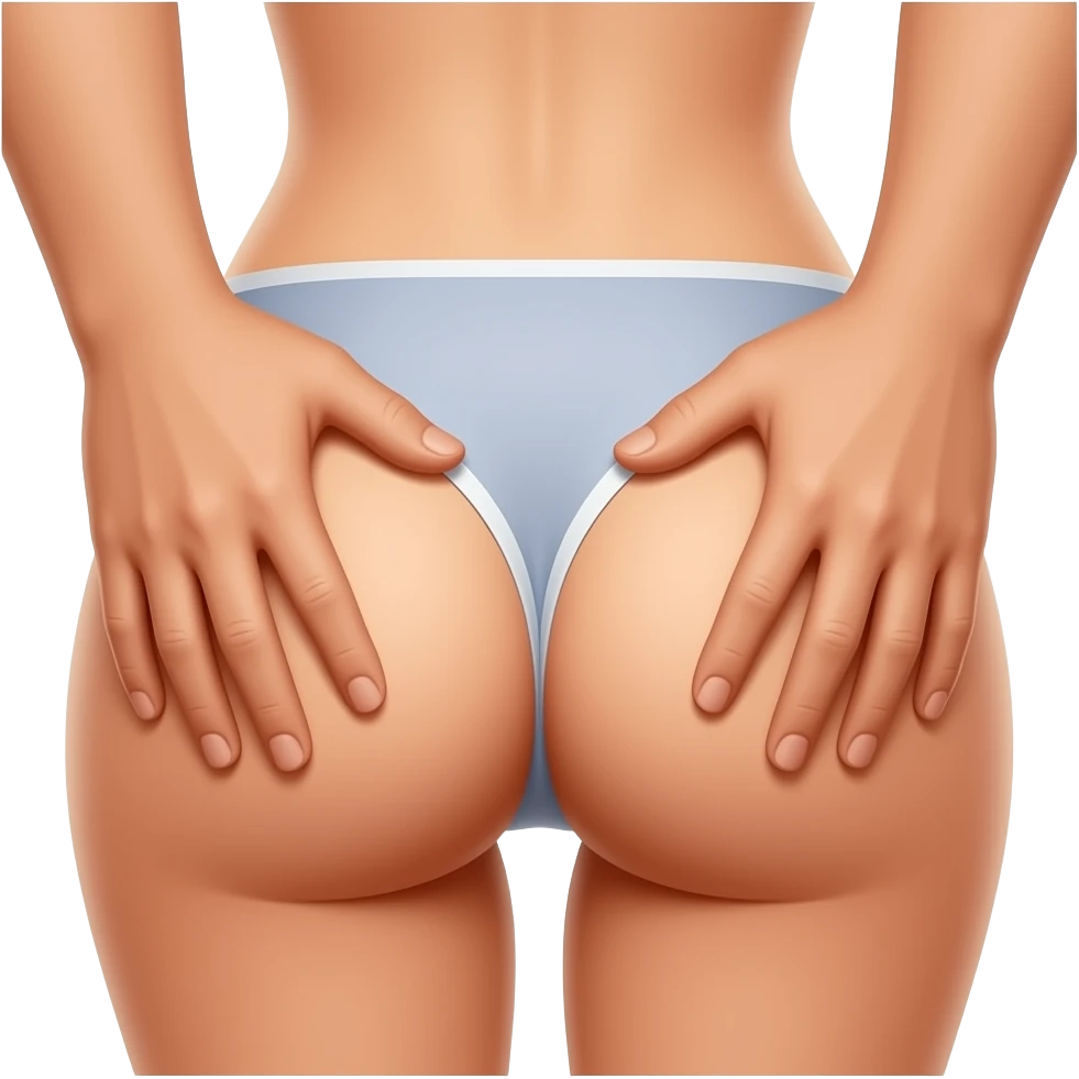 Male hands on  female butt emoji