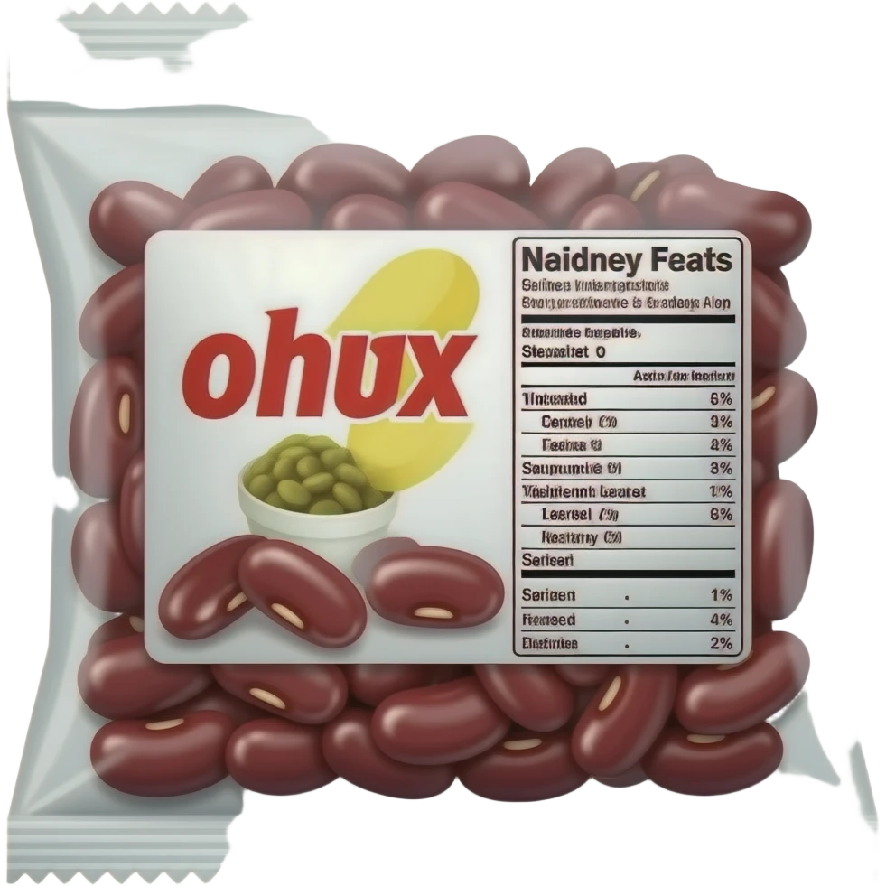 grocery store package of dried kidney beans emoji | AI Emoji Generator