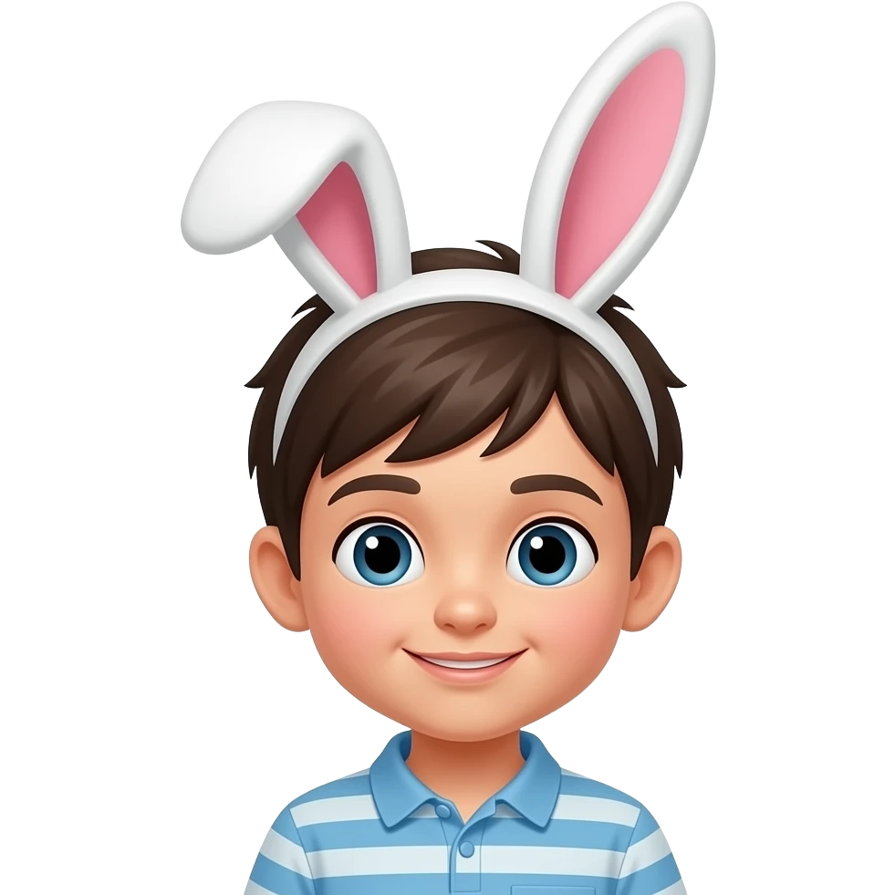 kid with rabbit ears emoji